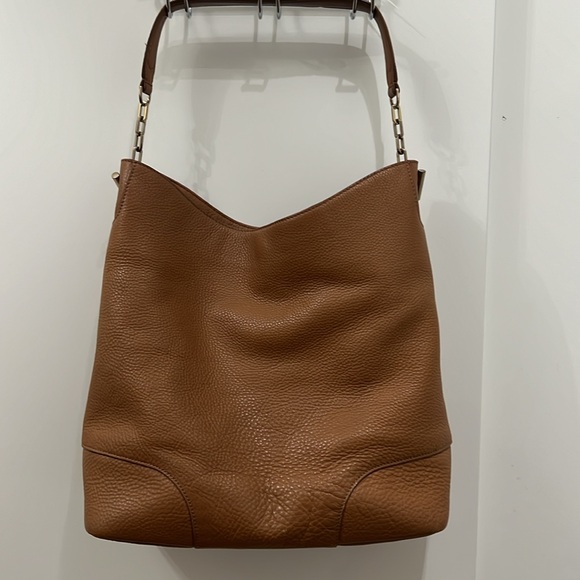 Tory Burch Tan Pebbled Leather Hobo Bag - Picture 4 of 11